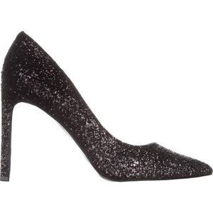 Nine West Tatiana silver/black pumps.